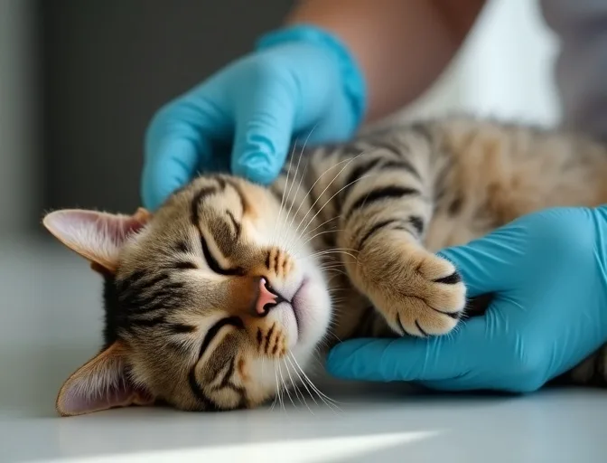 Specialist carefully handling a deceased cat with dignity in Miners Rest